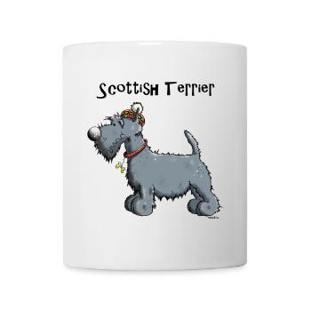 Silvius der Scottish Terrier - Tasse - Weiß - Vorne