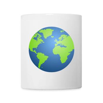 Erdkugel - Tasse - Weiß - Vorne