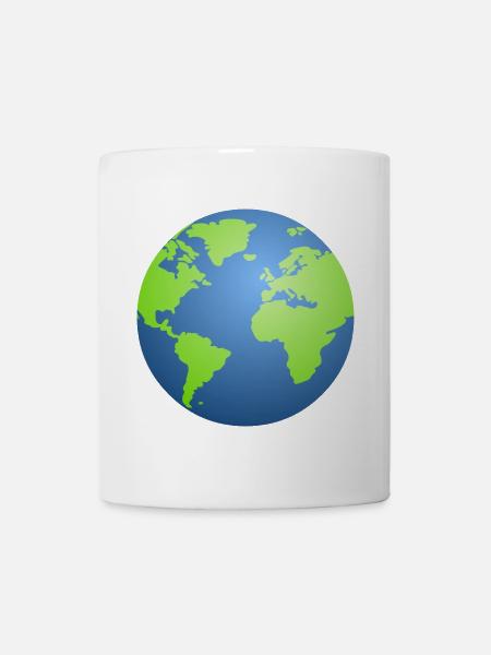 Erdkugel - Tasse - Weiß
