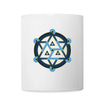 Antahkarana in Merkabah, Heilige Geometrie - Tasse - Weiß - Vorne