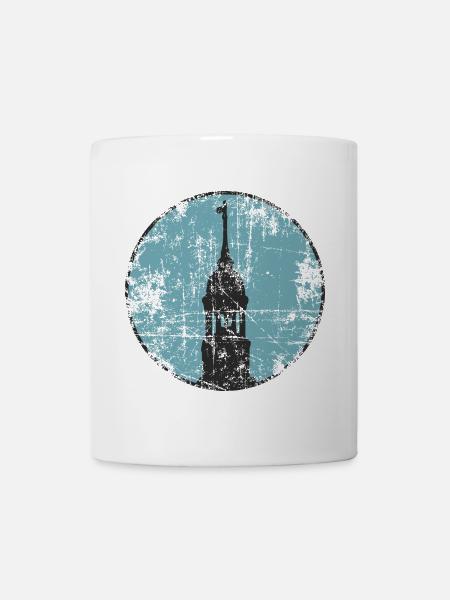 Hamburg Michel (Vintage/Hellblau) - Tasse - Weiß