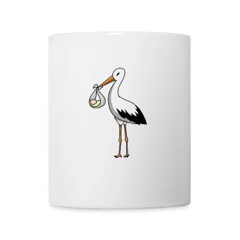 Storch bringt baby - Tasse - Weiß - Vorne