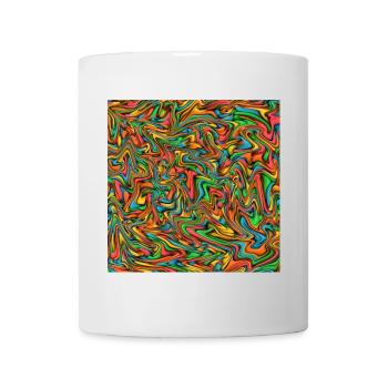 poster design colorful texture vibrant colors - Mug - white - Front