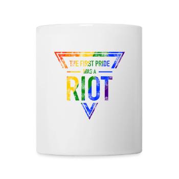 First Pride was a riot LGBT Stonewall CSD Gay - Tasse - Weiß - Vorne