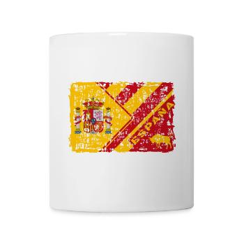 Spanien Flaggen Design mit Wappen und Stier - Tasse - Weiß - Vorne
