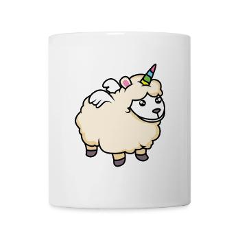 Doux mélange de mouton et de licorne - Mug blanc - blanc - Devant