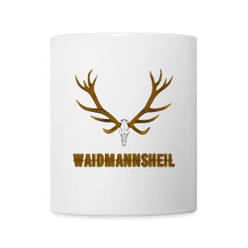 Waidmannsheil Deer trophy cartoon - Tasse - Weiß - Vorne