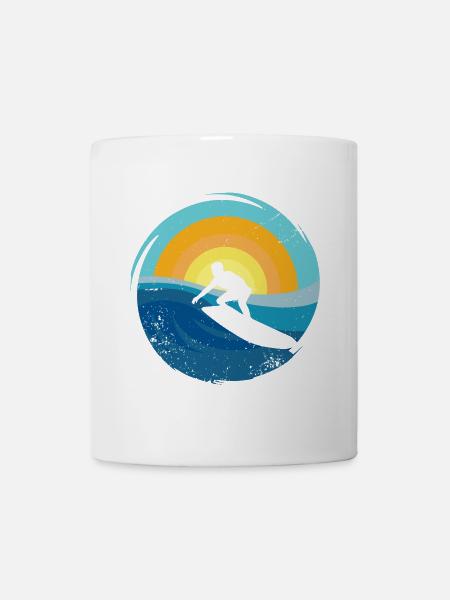 Surfer - Surfboard - Tasse - Weiß
