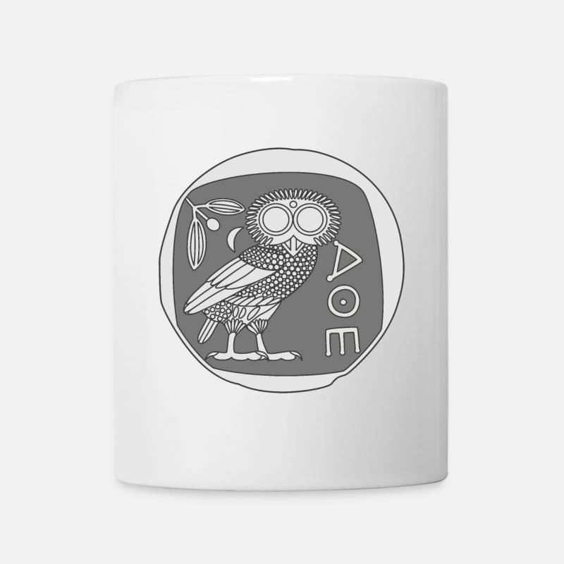 Eule der Athene [Münze] - Tasse - Weiß
