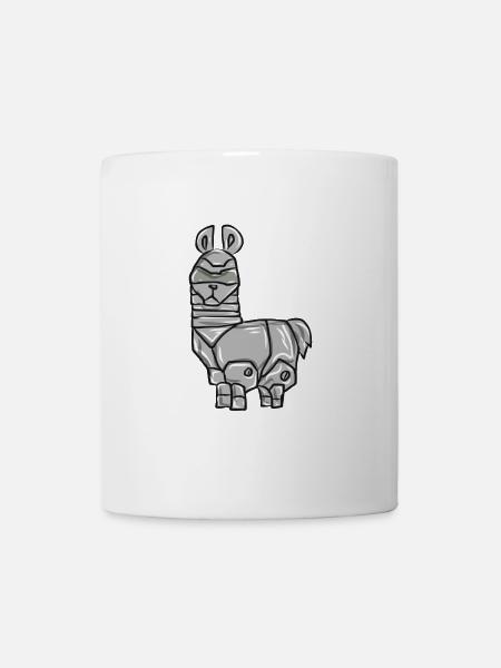 Robo Lama - Tasse - Weiß