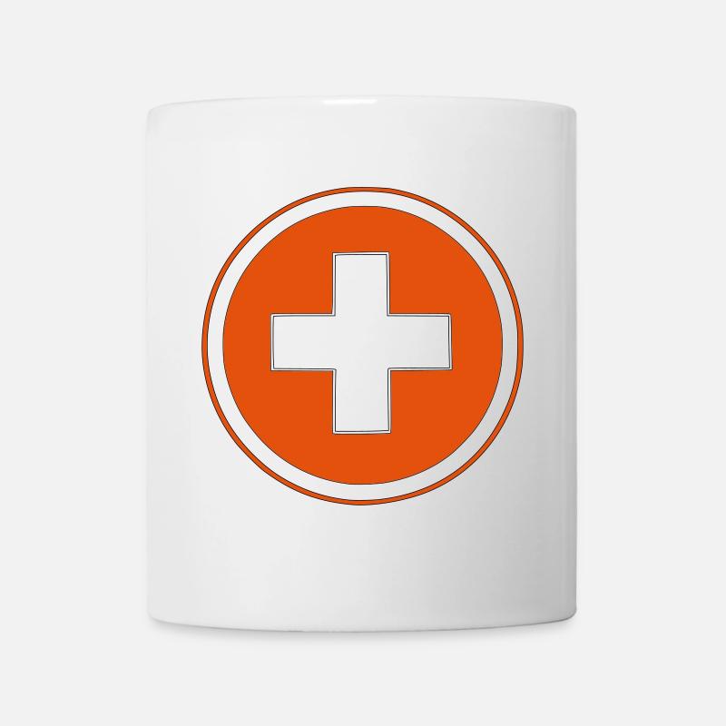 swisscross Schweizerkreuz weiss rot - Tasse - Weiß