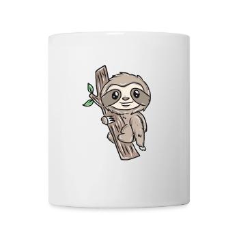 Langsames Faultier am Baum - Tasse - Weiß - Vorne