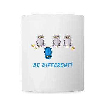 Be Different Owls Rebell Anarchy Unique - Mug blanc - blanc - Devant