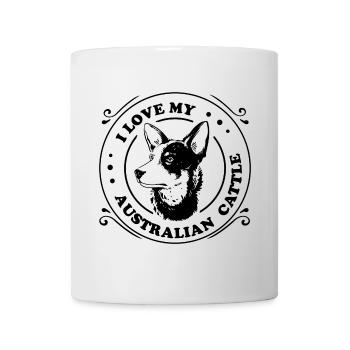 I love my Australian Treibhund gift - Mug - white - Front