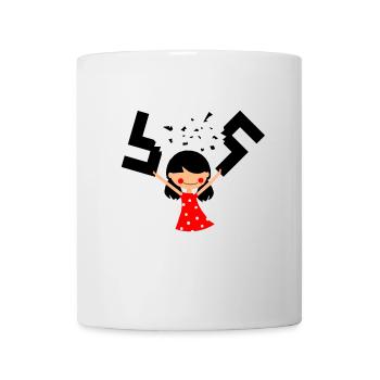 I am against racism (W) - Mug - white - Front