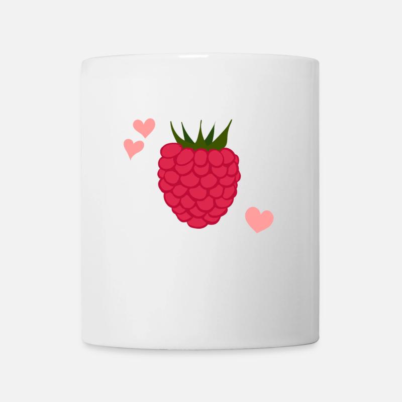 Himbeere - Tasse - Weiß
