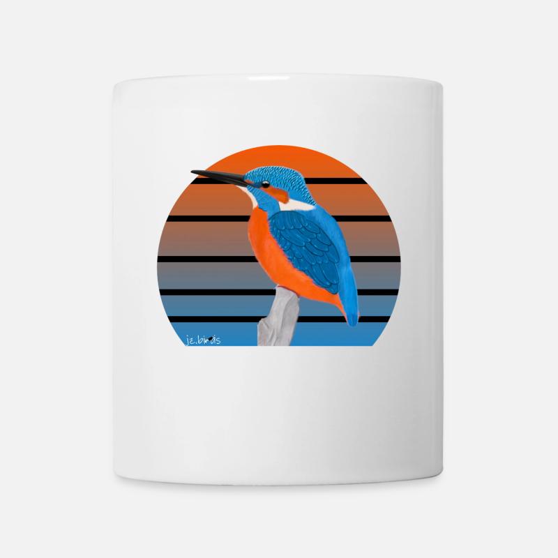 jz.birds Eisvogel Vogel Design - Tasse - Weiß