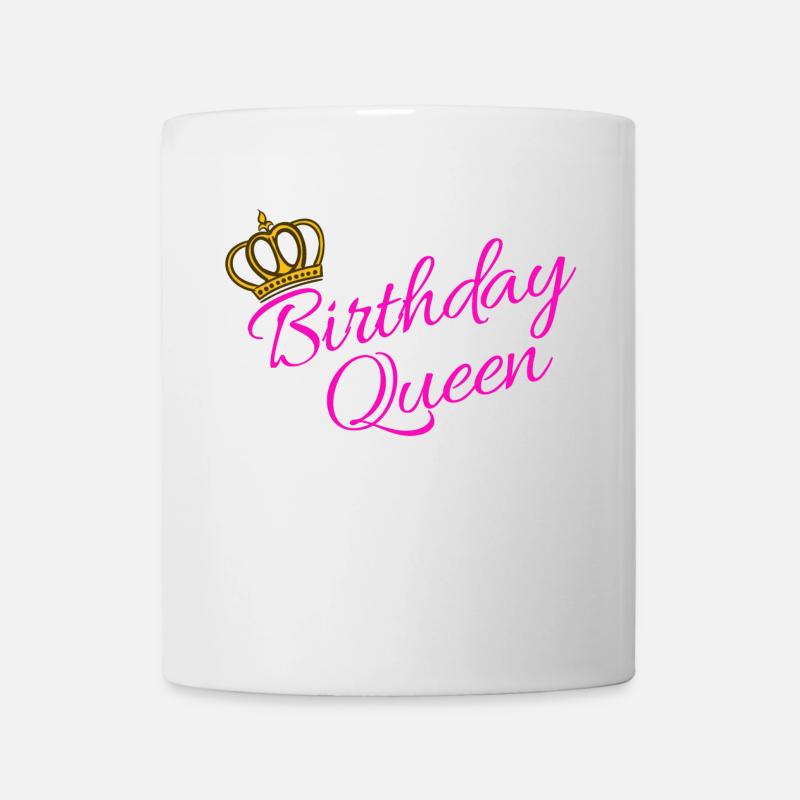 Birthday Queen Partnerlook Statement Cool - Mug blanc - blanc