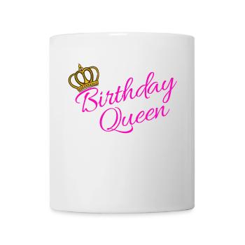 Déclaration d'anniversaire de partenaire reine drôle - Mug blanc - blanc - Devant
