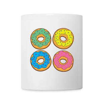 Vier Donuts Donuts - Tasse - Weiß - Vorne