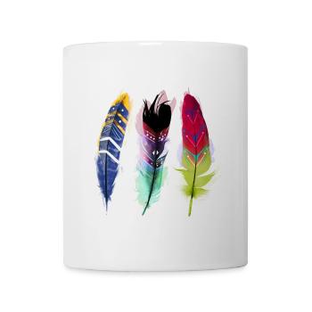 Colorful Feather Art Trio - Mug - white - Front