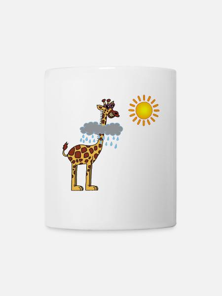 Girafe et soleil - Mug blanc - blanc