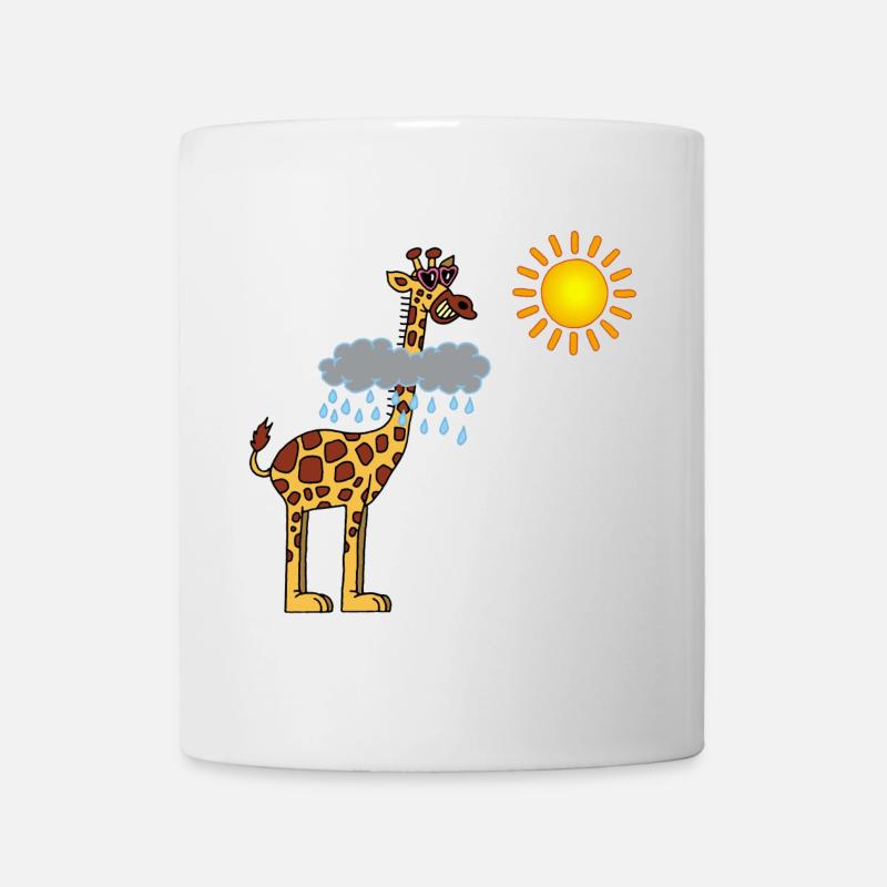 Giraffe und Sonne - Tasse - Weiß