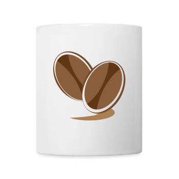 Kaffeetasse Bohnen - Tasse - Weiß - Vorne