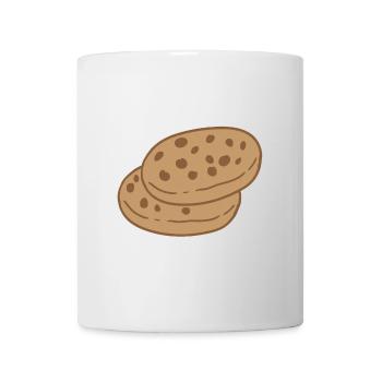 mignons biscuits bruns - Mug blanc - blanc - Devant