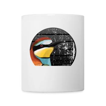 jz.birds Bienenfresser Vogel Design Vintage - Tasse - Weiß - Vorne