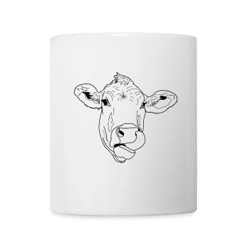 Vache léchant - Mug blanc - blanc - Devant