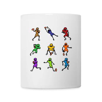 American Football Quarterback Offense Defense - Tasse - Weiß - Vorne