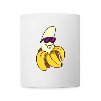 Coole Banane Obst Frucht Süß Comic Lustig Witzig - Tasse - Weiß - Vorne