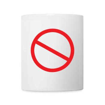 non non! barré - Mug blanc - blanc - Devant