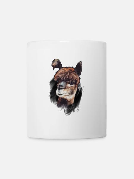 Alpaka Alpaca Kamel - Tasse - Weiß