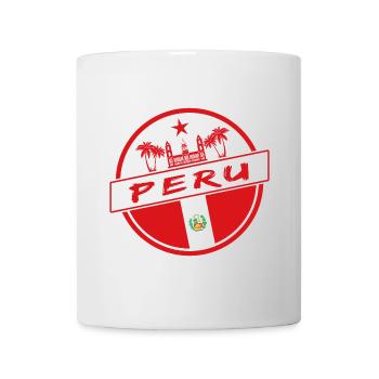 Peru circle in the national colors - Mug - white - Front