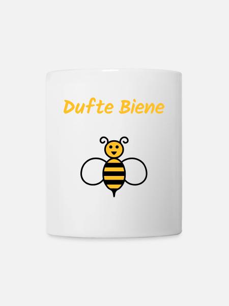 ★ Designfarben änderbar ★ Dufte Biene - Tasse - Weiß