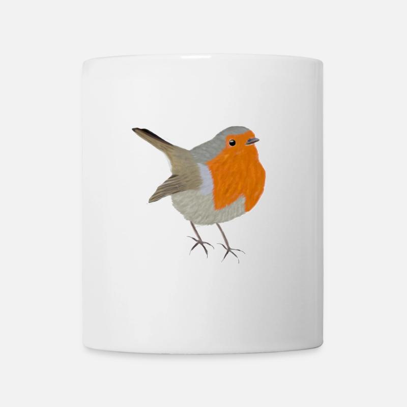 jz.birds robin bird design - Mug - white