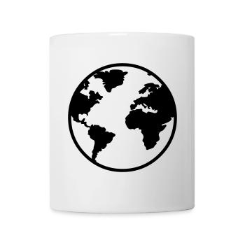 Erdkugel - Tasse - Weiß - Vorne