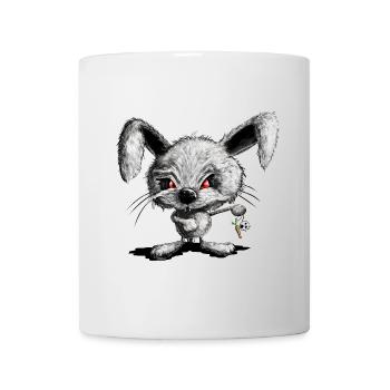Halloween Hase I Horror Kaninchen I Böser Hase - Tasse - Weiß - Vorne