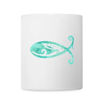 Maori Christian Fish Ocean Gift Idea - Mug - white - Front
