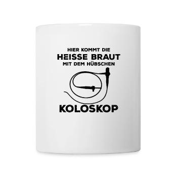 Ärztin Sprüche lustig Koloskop Endoskopie Geschenk - Tasse - Weiß - Vorne
