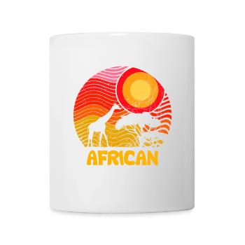 AFRICAN Giraffe Sun Savannah - Design - Mug - white - Front