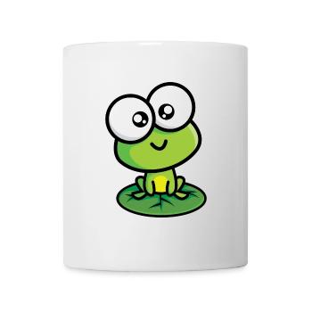 Grenouille curieuse aux yeux géants - Mug blanc - blanc - Devant