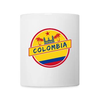 Conception de la Colombie avec drapeau national - Mug blanc - blanc - Devant