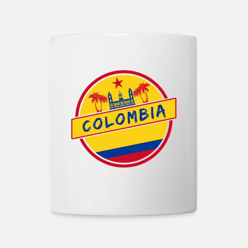 Kolumbien Design mit Nationalflagge - Tasse - Weiß