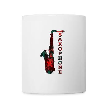 Conception de saxophone / instrument de musique - Mug blanc - blanc - Devant