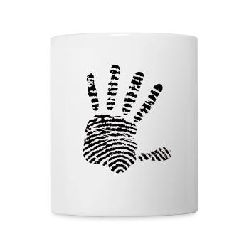 Main d'empreintes digitales - Mug blanc - blanc - Devant