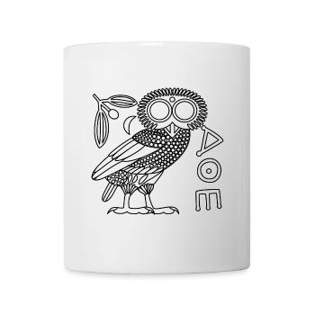 Owl of Athena [Black Outline + All] - Mug - white - Front