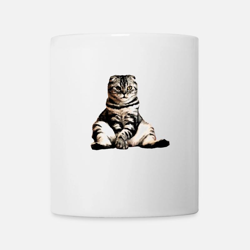Chats, chat assis, chat - Mug blanc - blanc